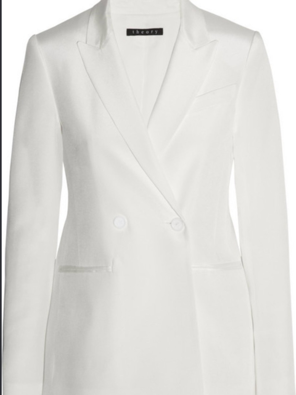 Theory 100% silk Cream Jannison Double-Breasted Blazer